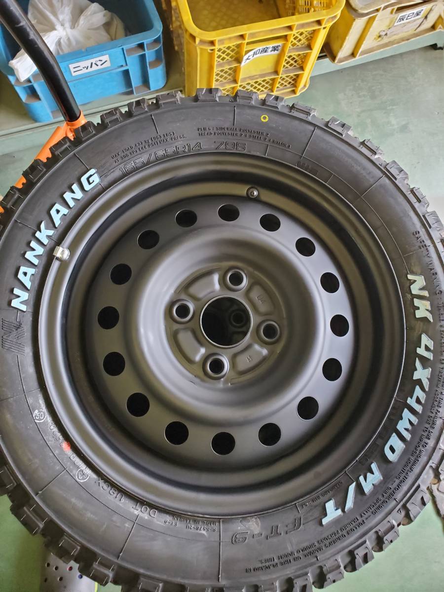 軽トラック 軽バンのアゲトラ仕様に！14インチスチール＆165/65R14 