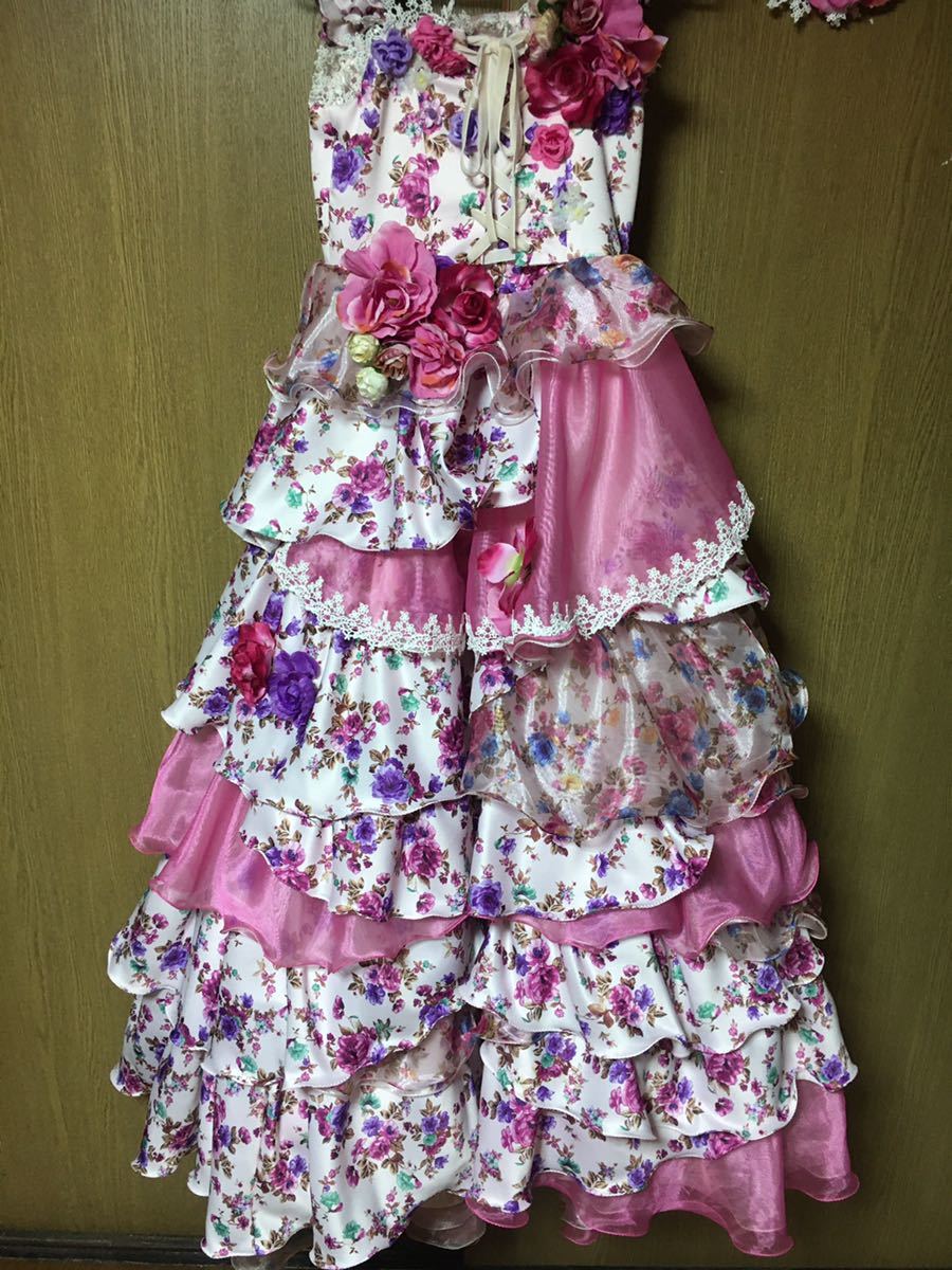 120 ドレス　ピンク　写真 スタジオ　写真館 5 アイクリア　子供　キッズ 非売品！子供用 七五三 ドレス 7号 120サイズ 7歳G120-27 アイクリア