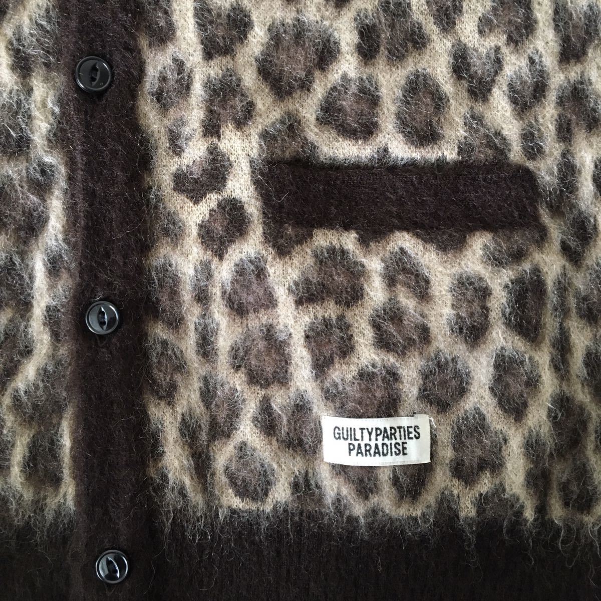 【値下げあり】Mサイズ wackomaria レオパード柄 モヘア カーディガン 人気】ワコマリアレオパードモヘアカーディガン