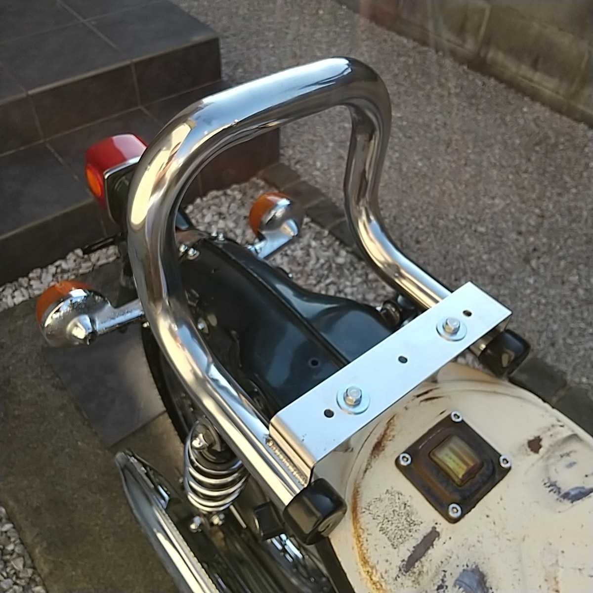 ホンダ スーパーカブ グラブバー ワンオフ 極太グラブバー カブミーティング カフェカブ 世界に一つだけのグラブバー 珍品 ジャンク