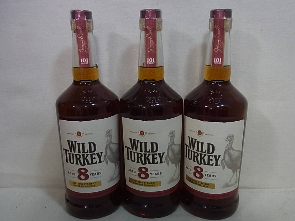 人気定番，2025 1円 未開栓 / WILD TURKEY ワイルドターキー 8年 / ウイスキー / 3本セット / 箱なし / 1000ml 50％(その他)｜売買されたオークション情報、yahooの商品情報をアーカイブ公開 - オークファン その他