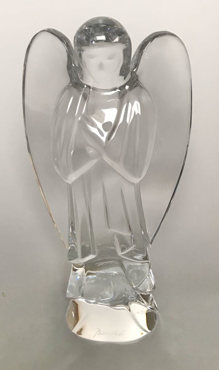 BACCARATバカラ　天使のフィギュリン　エンジェル　天使の祈り 1点限り】BACCARAT バカラ 祈りを捧げる天使 クリスタルガラス 置物