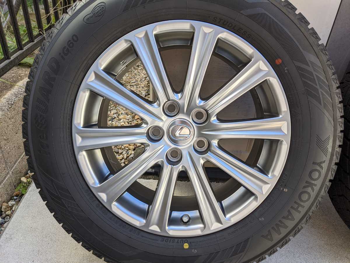 ■ LEXUS レクサスNX ■ 純正17インチ　アルミホイール ヨコハマ アイスガード6 スタッドレス 4本セット 2シーズン使用■_2