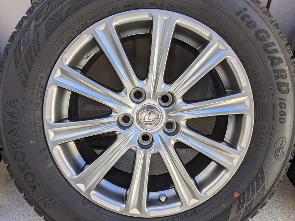 ■ LEXUS レクサスNX ■ 純正17インチ　アルミホイール ヨコハマ アイスガード6 スタッドレス 4本セット 2シーズン使用■_3