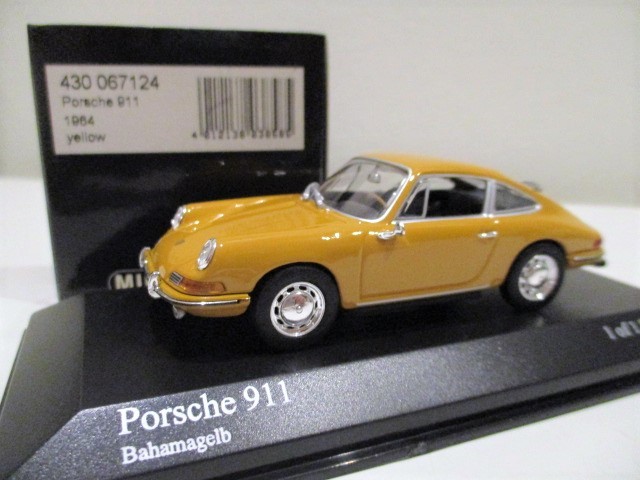 驚きの破格値，爆買い 1/43 Minichamps ポルシェ 911 1964 ナロー イエロー(乗用車)｜売買されたオークション情報、yahooの商品情報をアーカイブ公開 - オークファン 乗用車