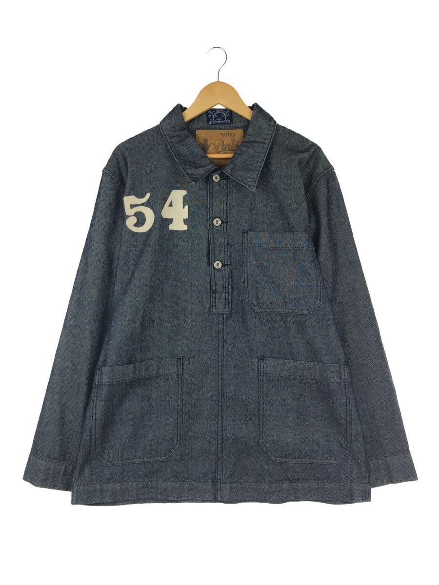 EVISU◇プルオーバーデニムジャケット/刺繍/Gジャン/42/コットン EVISU◇プルオーバーデニムジャケット/刺繍/Gジャン/42/コットン