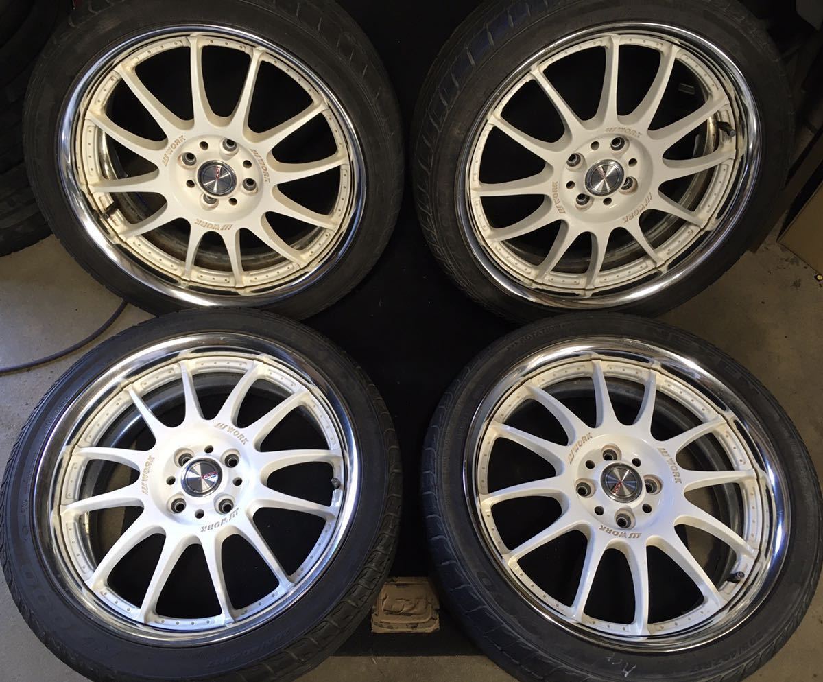 WORK XSA 戦 イクサ 18インチ 8J DUNLOPタイヤセット 4本