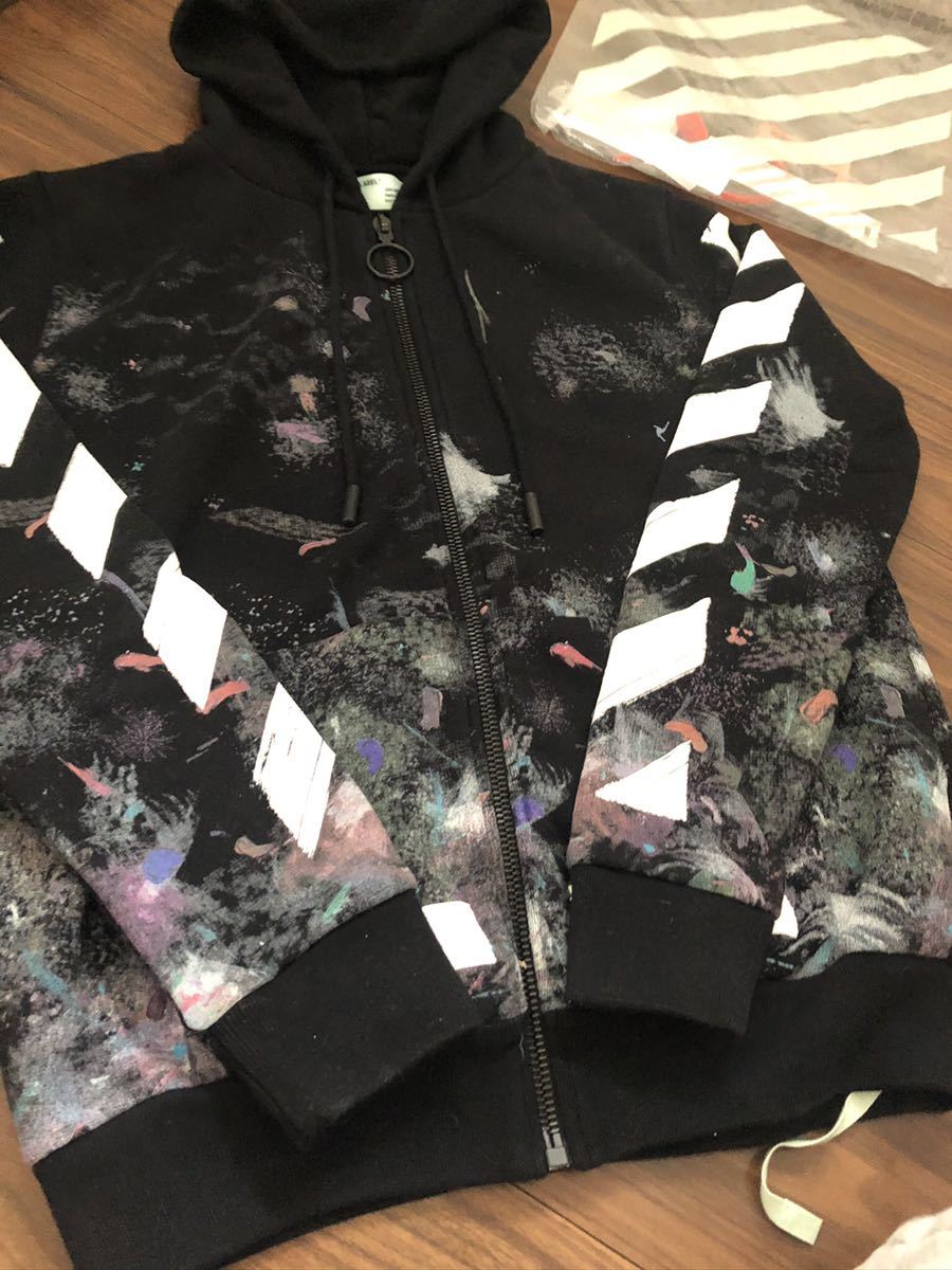 【大人気，最新作】 off-white GALAXYジップパーカー(XSサイズ以下)｜売買されたオークション情報、yahooの商品情報をアーカイブ公開 - オークファン XSサイズ以下
