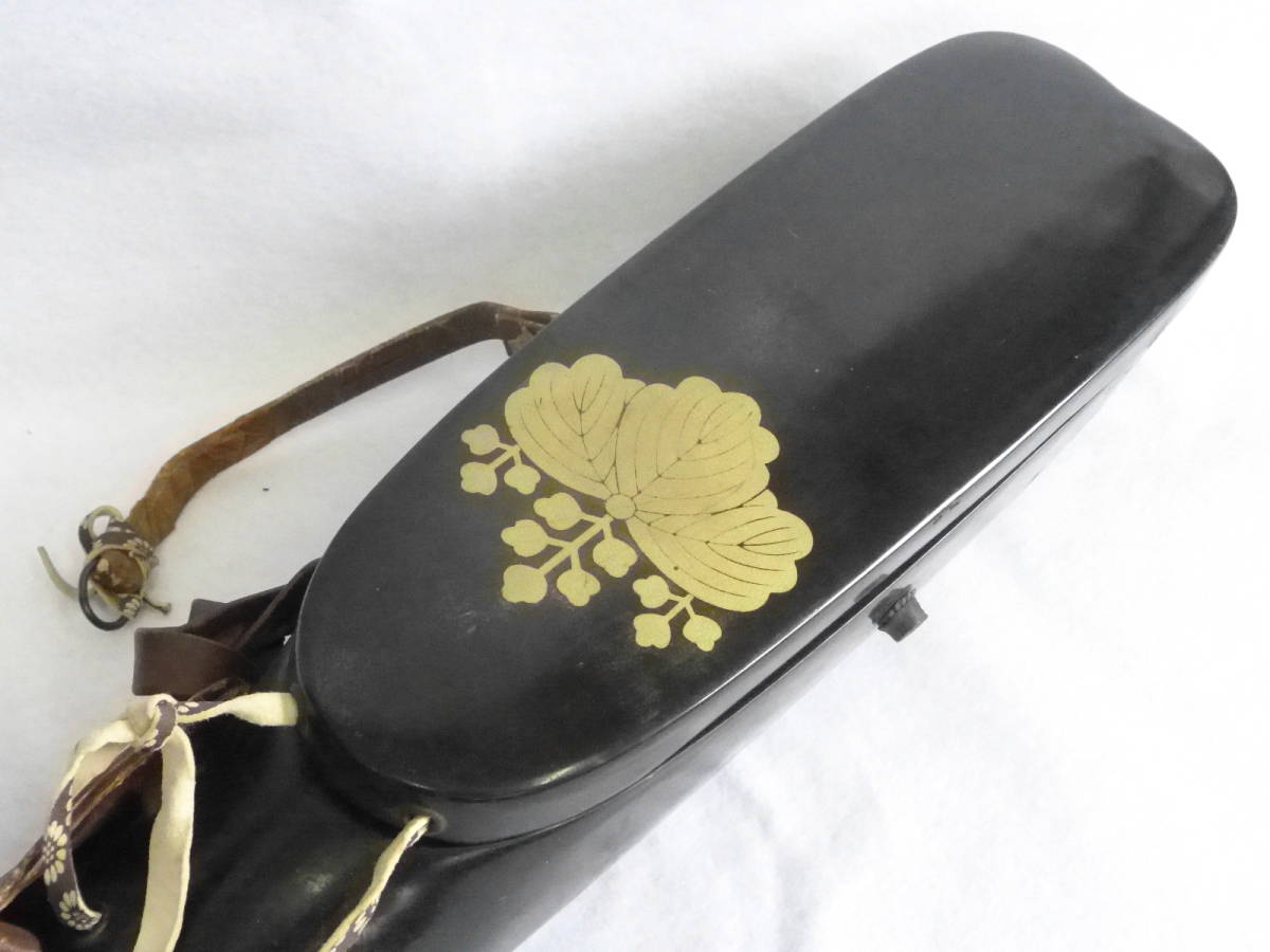 黒漆 時代武具 魁◇時代武具 桐箱付 肥後系統 鉄地透かし鍔 江戸時代
