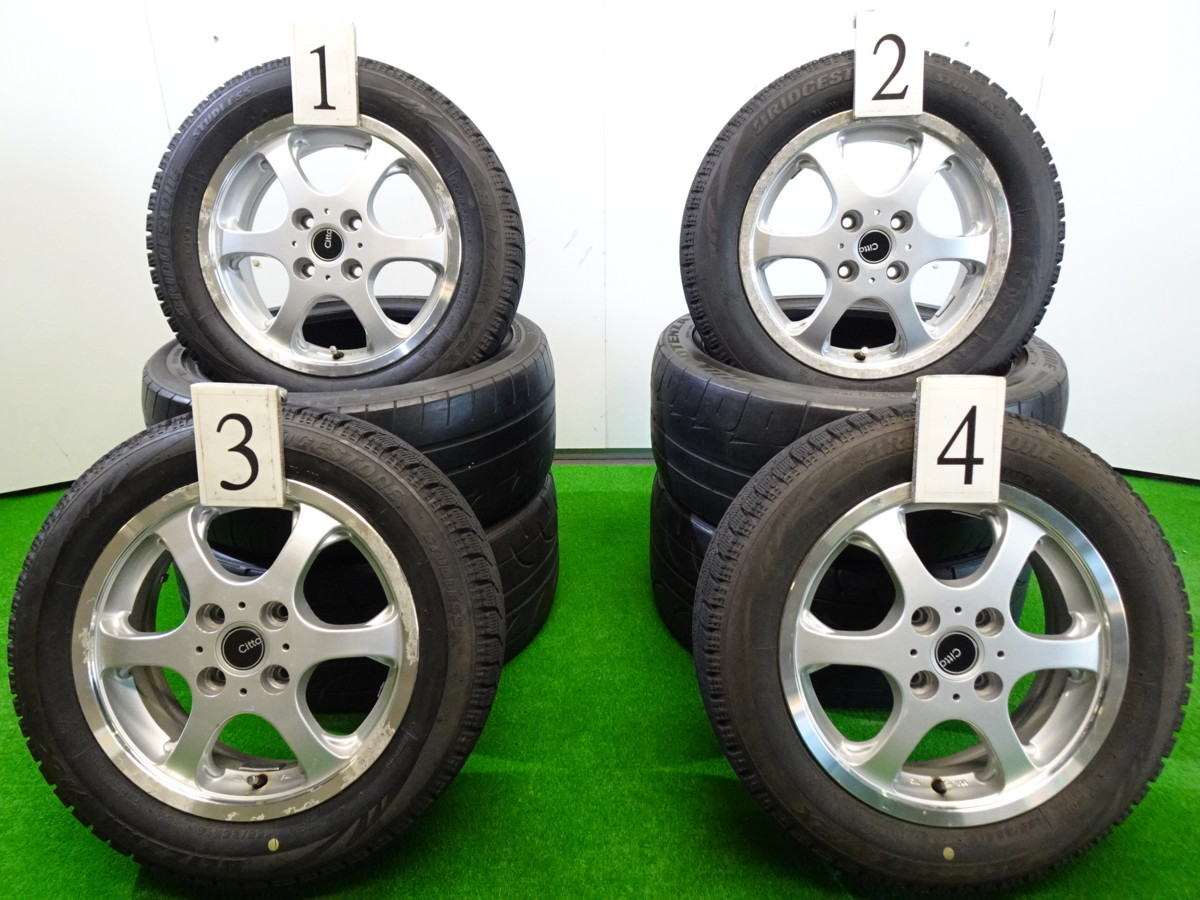 4本 社外 BS Citta 14インチ スタッドレス ブリザック VRX 17年 155/65R14 N-BOX タント ムーヴ キャンバス スペーシア トコット 軽自動車 CITTA 3D