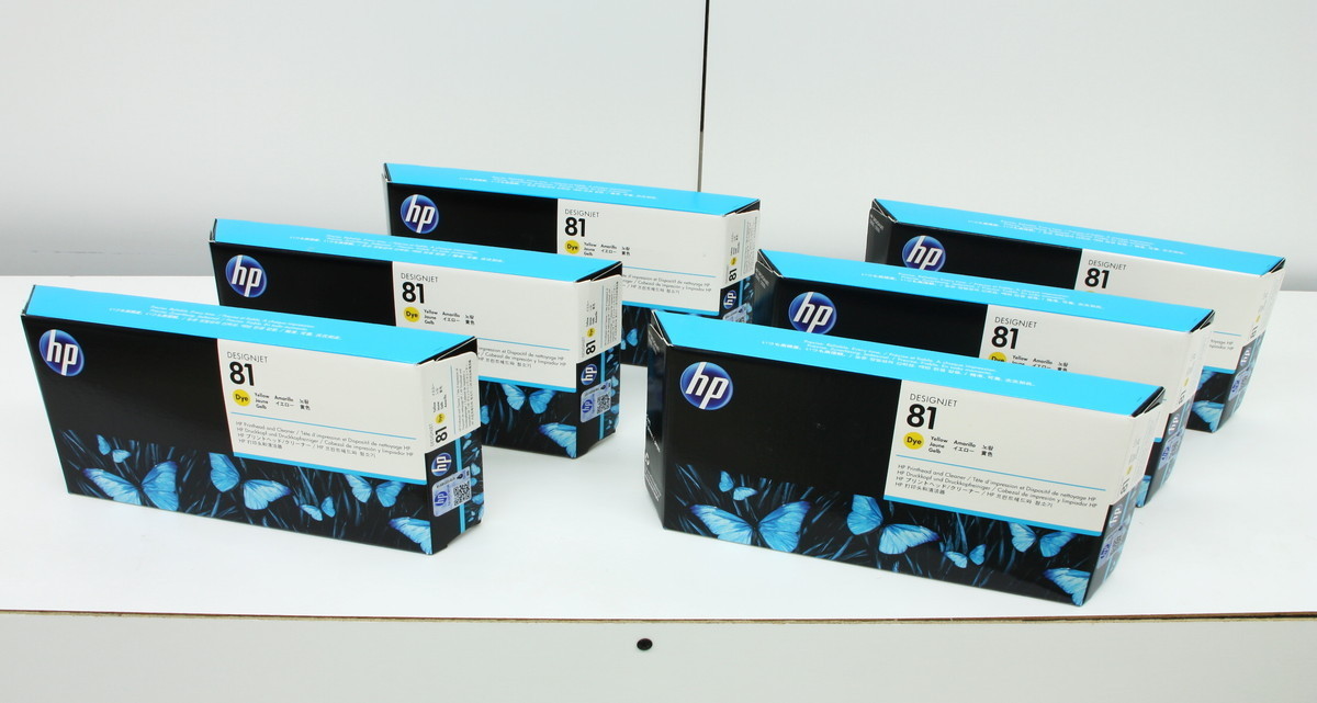 期限切れ未開封品] HP81 プリントヘッド/クリーナー イエロー 6本