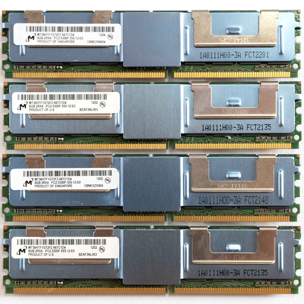 667MHz 8GB 4枚組 合計 32GB MacPro用メモリー 2008モデル用 240pin