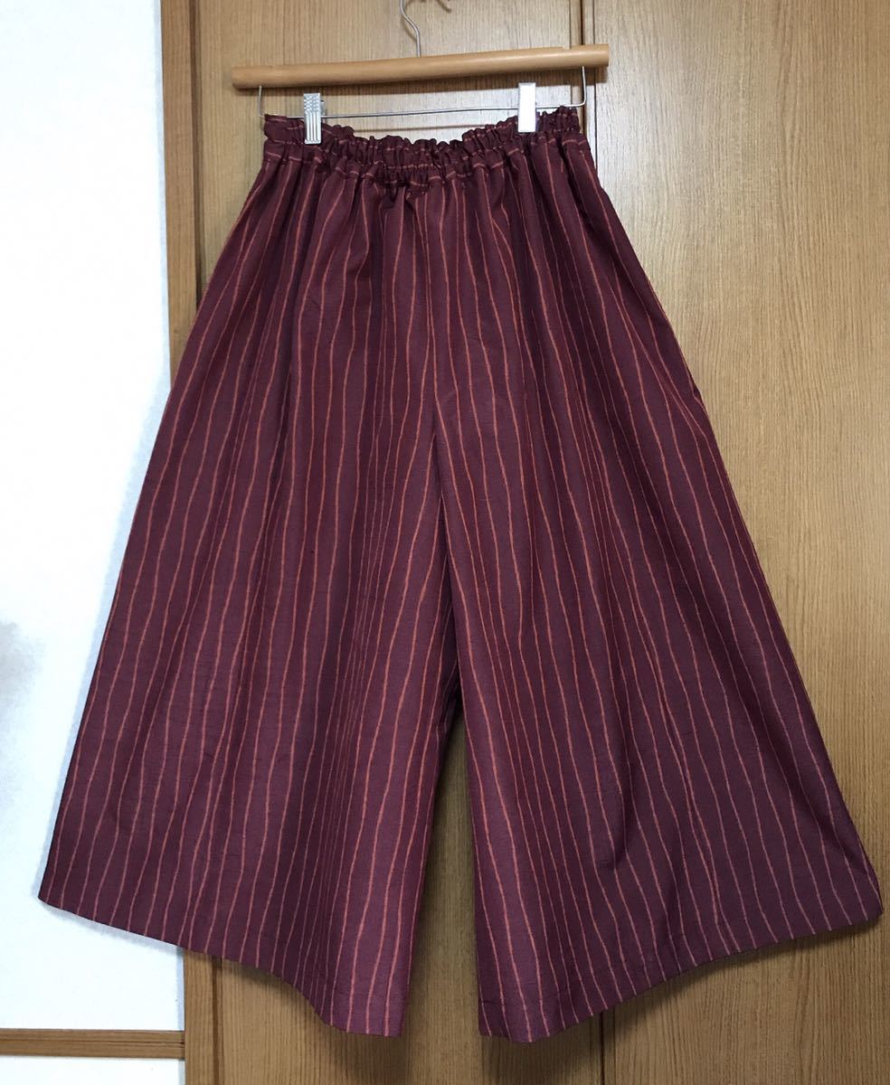 着物リメイク 小豆色 ガウチョパンツ キュロット一般 売買されたオークション情報 Yahooの商品情報をアーカイブ公開 オークファン Aucfan Com