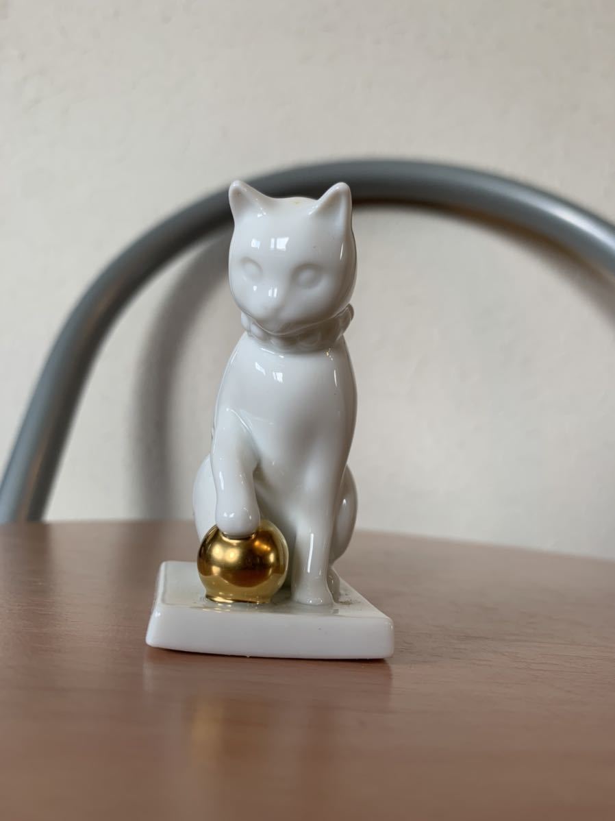 フランクリンミント猫 陶器猫 白い猫 【公式通販】