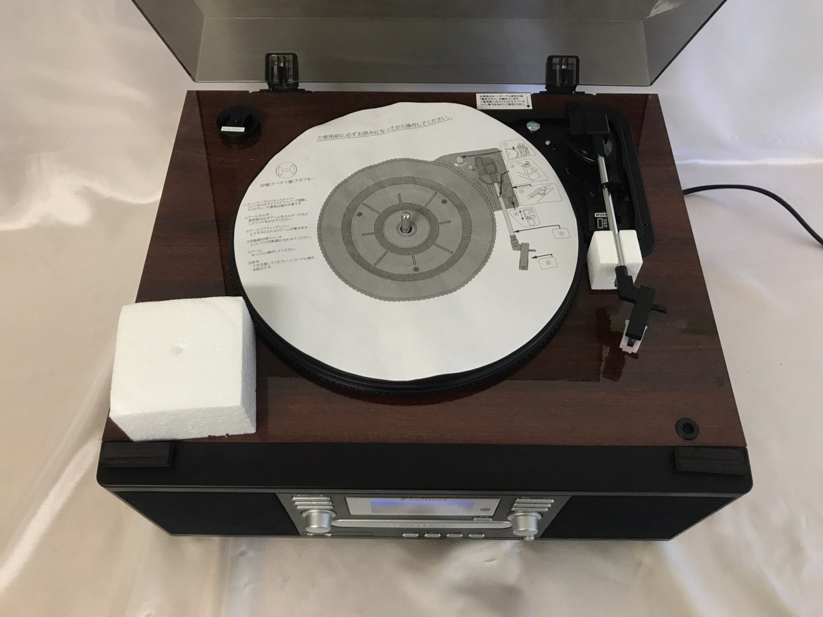 とうしょう 鏡面ピアノ調仕上げレコードプレーヤー⁄TS-7885⁄ブラック 