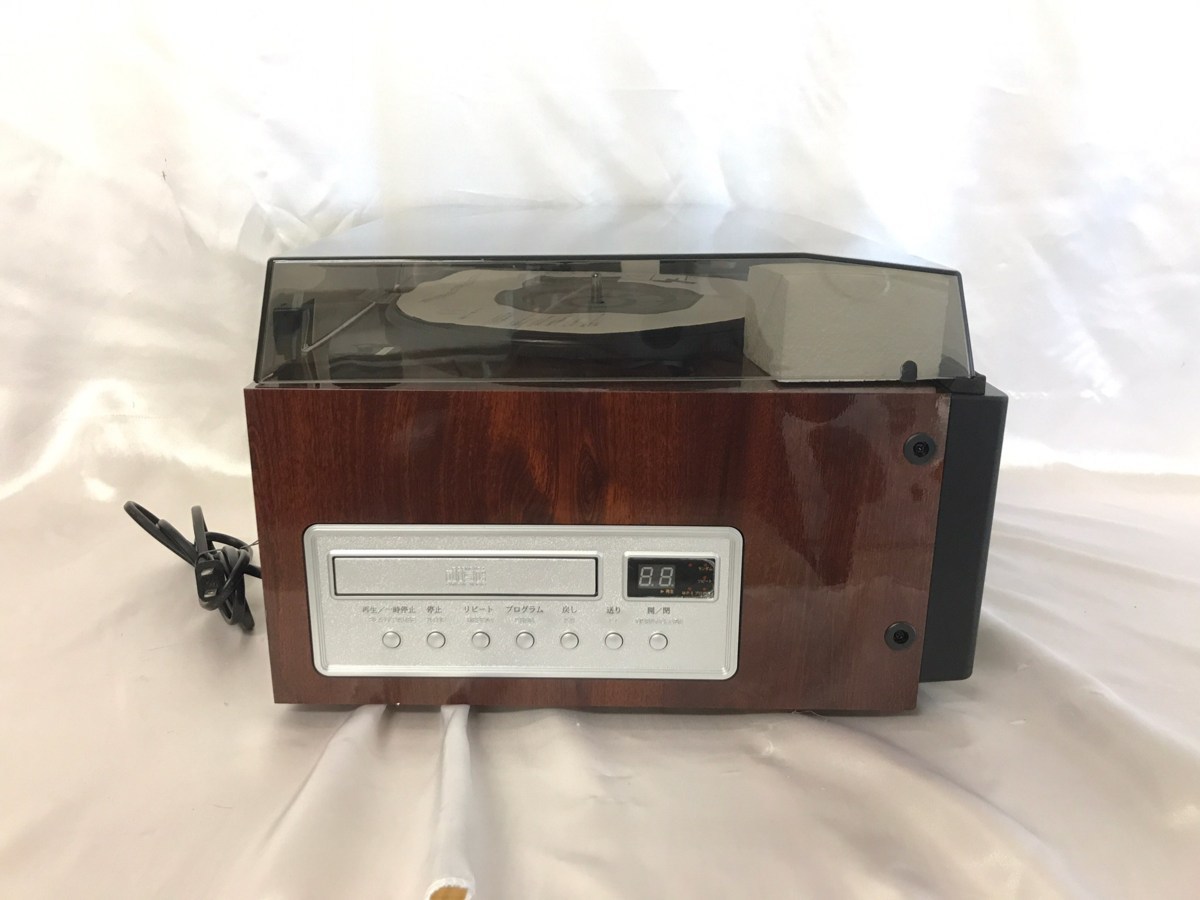 とうしょう 鏡面ピアノ調仕上げレコードプレーヤー⁄TS-7885⁄ブラック 