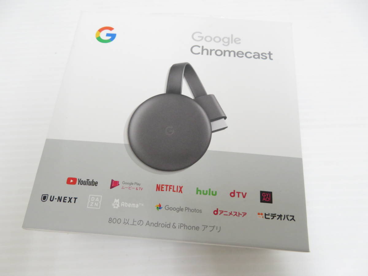 kd49) Google Chromecast 2K対応 第3世代 GA00439-JP チャコール 中古