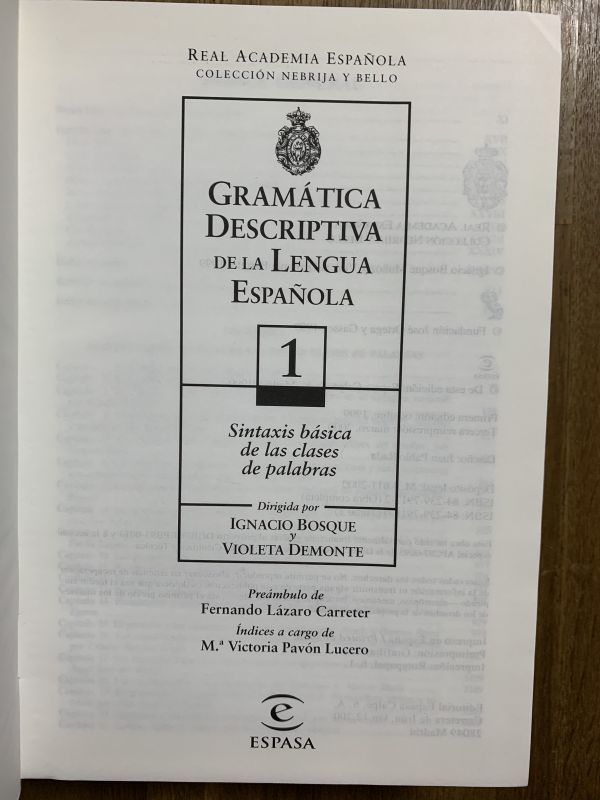 スペイン語文法　Gramatica Descriptiva de la Lengua Espanola. 3 Vols.　スペイン語洋書_3