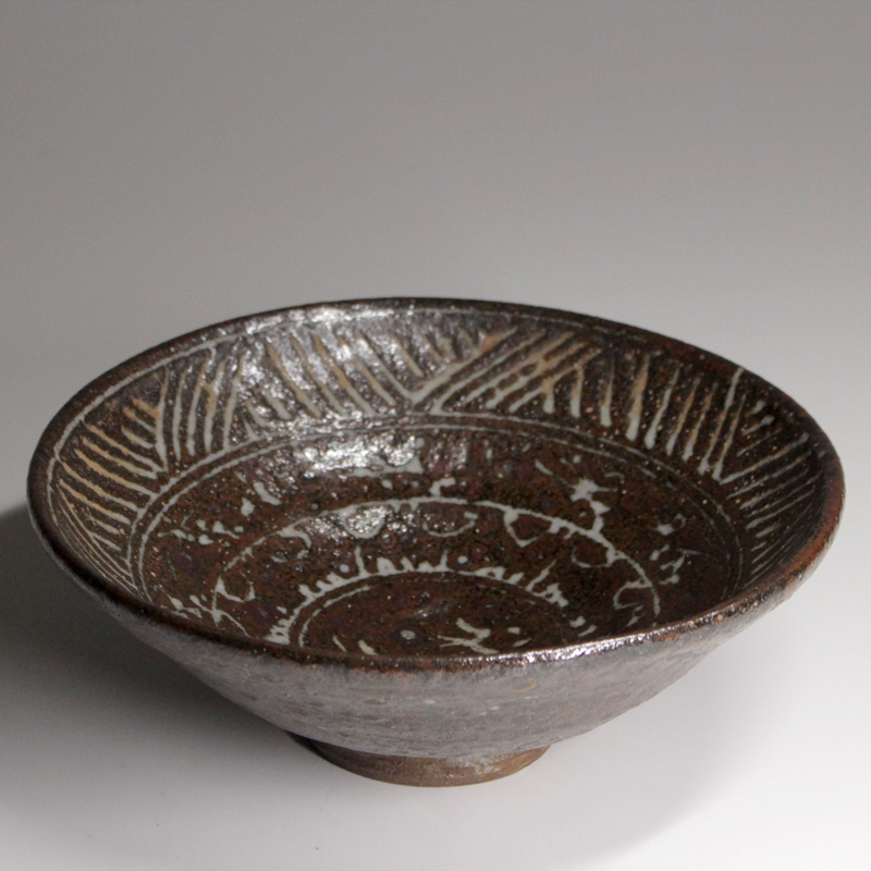 作『黒唐津 西岡小十 緑和堂 ｜骨董品買取 茶碗』 -西岡小十(茶道具)の 