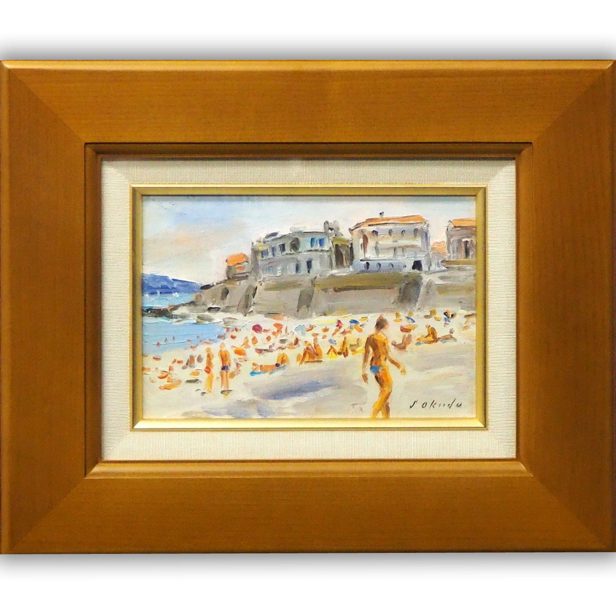 人気SALE，お買い得 交渉可 おたからや美術画廊 奥田省一 アンチーブ 油彩SM 風景画 海岸 砂浜 夏 ビーチ 水着 絵画 原画 油絵 44921is(自然、風景画)｜売買されたオークション情報、yahooの商品情報をアーカイブ公 自然、風景画