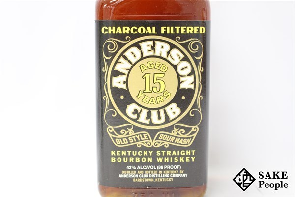アンダーソンクラブ　１５年　バーボンウイスキー バーボン　750ml 箱付き ◇注目! アンダーソンクラブ 15年 750ml 43% バーボン ウイスキー 箱付