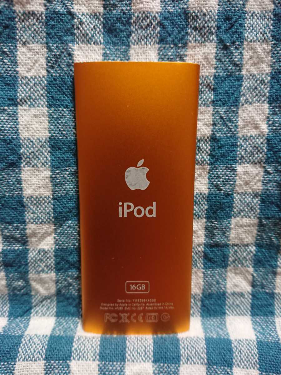 バッテリー交換済】iPod nano 第4世代 16G MB911J オレンジ A1285