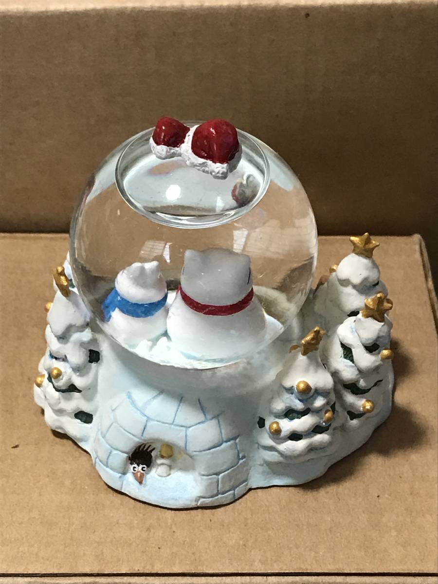 スノードーム 新品 わちふぃーるど ダヤン 0 マーシィ 猫雪だるま 猫 