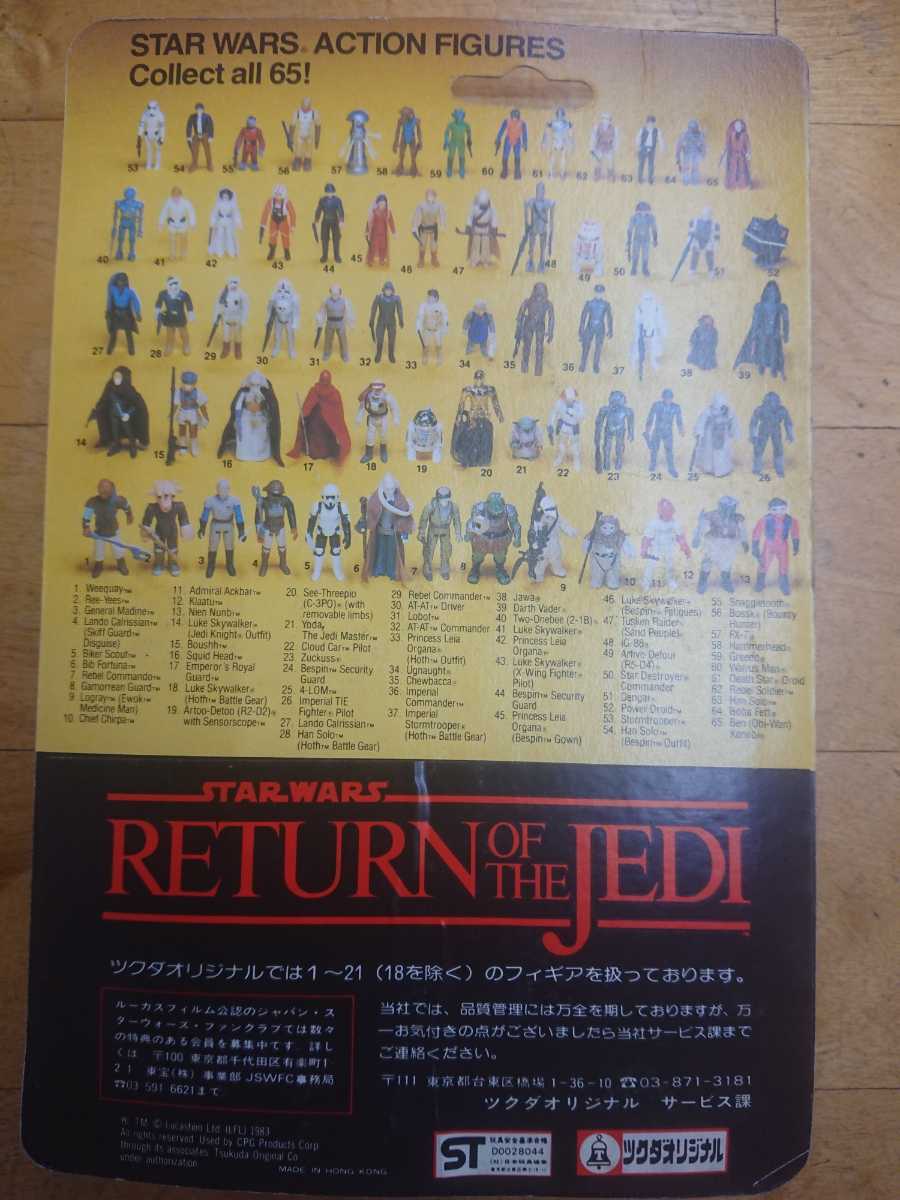 スターウォーズ オールドケナー ROTJ イウォーク ログレイ ツクダ