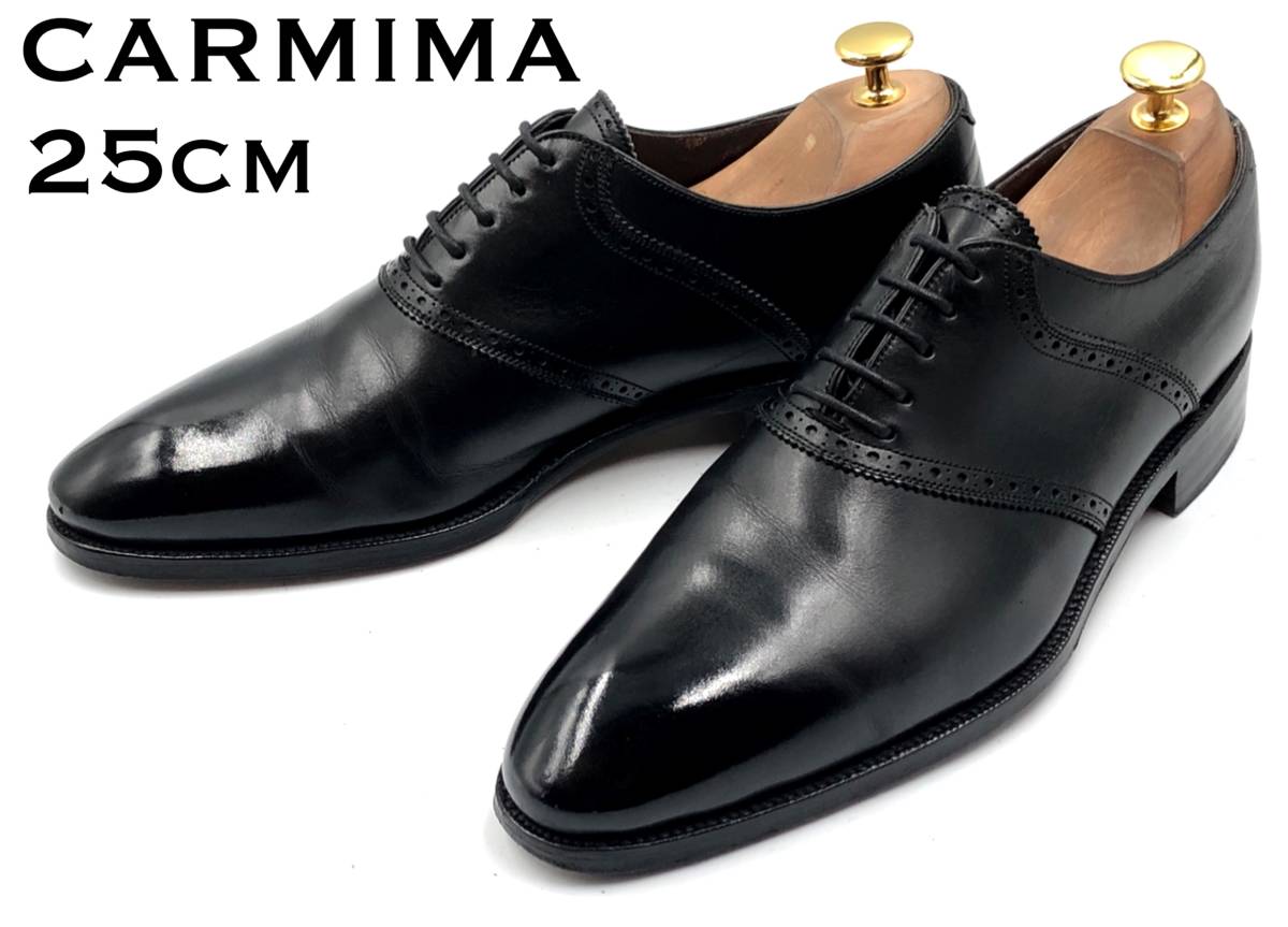即決 CARMINA カルミナ 25cm 7 メンズ レザーシューズ プレーントゥ 黒