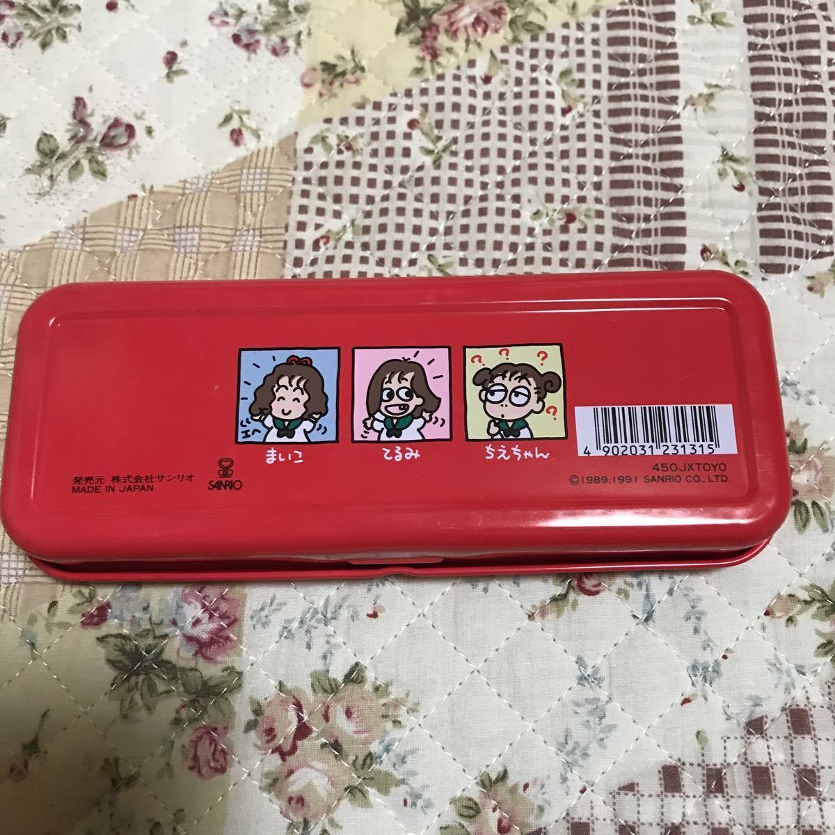 ☆レア☆レトロ☆サンリオ☆るるる学園☆缶ケース☆筆箱☆未使用品 