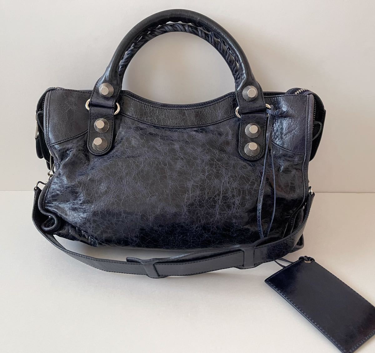 未使用□BALENCIAGAバレンシアガ ジャイアントシティ レザー ミラー 
