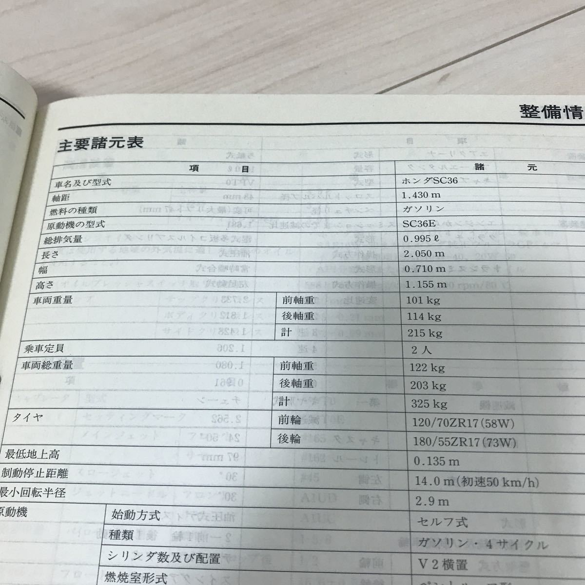 ファイヤーストーム VTR1000F サービスマニュアル パーツリスト
