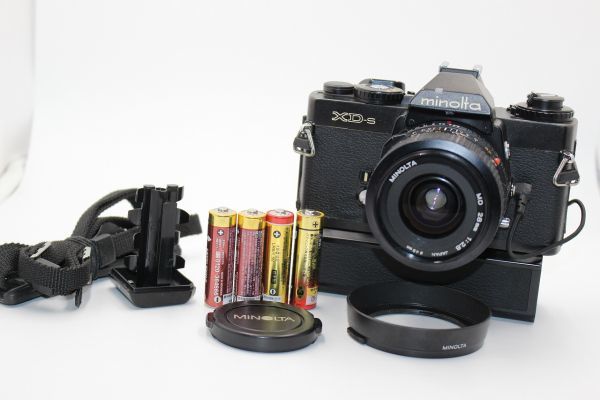 Minolta XD ブラック + 50mm F1.7 + オートワインダーD ミノルタ Minolta XD-S ボディ + Auto Winder オートワインダー D + MD
