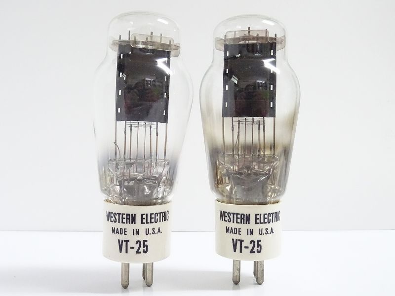 真空管　GE(USA) VT-25 ２本 □□Western Electric VT-25 真空管2本 VT25 ウエスタンエレクトリック