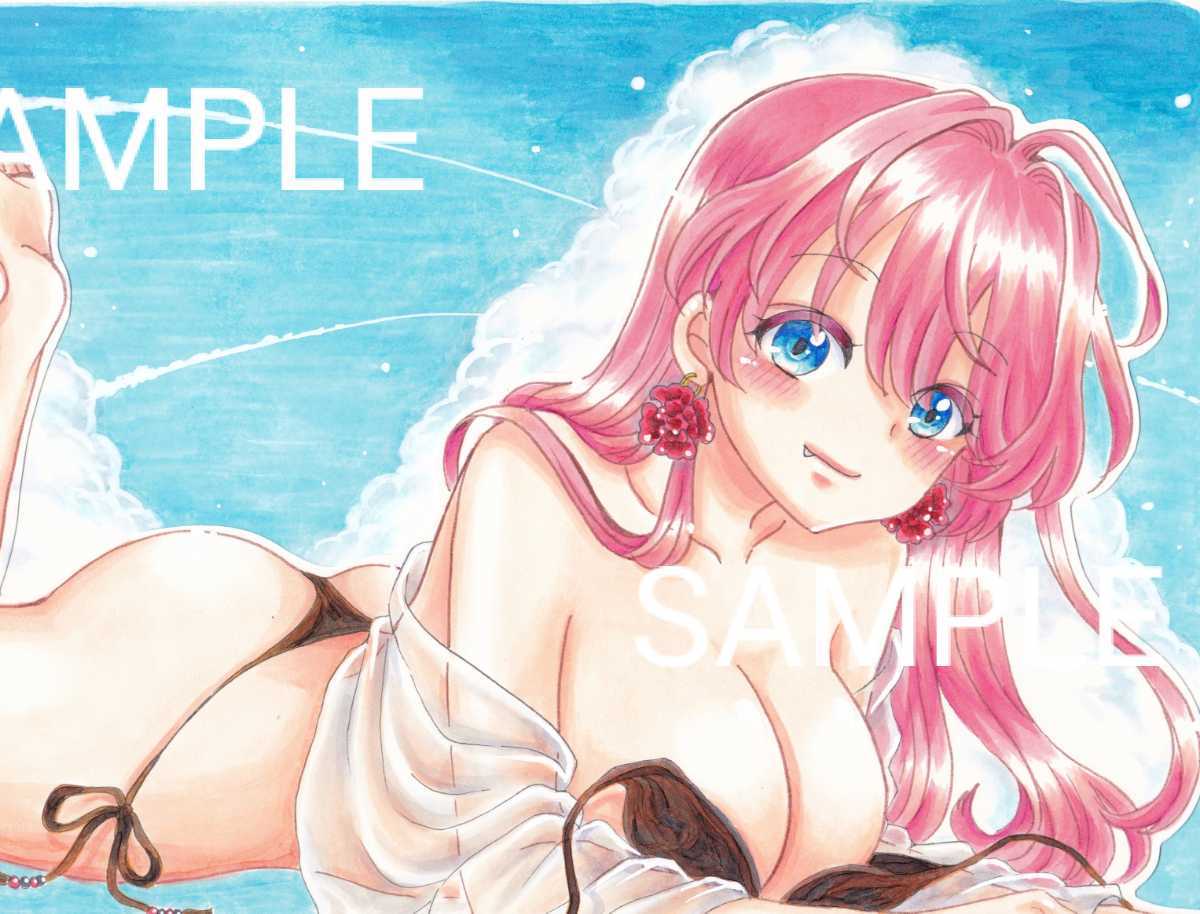 手描きイラスト オリジナル 水着 女の子 手描きイラスト 売買されたオークション情報 Yahooの商品情報をアーカイブ公開 オークファン Aucfan Com