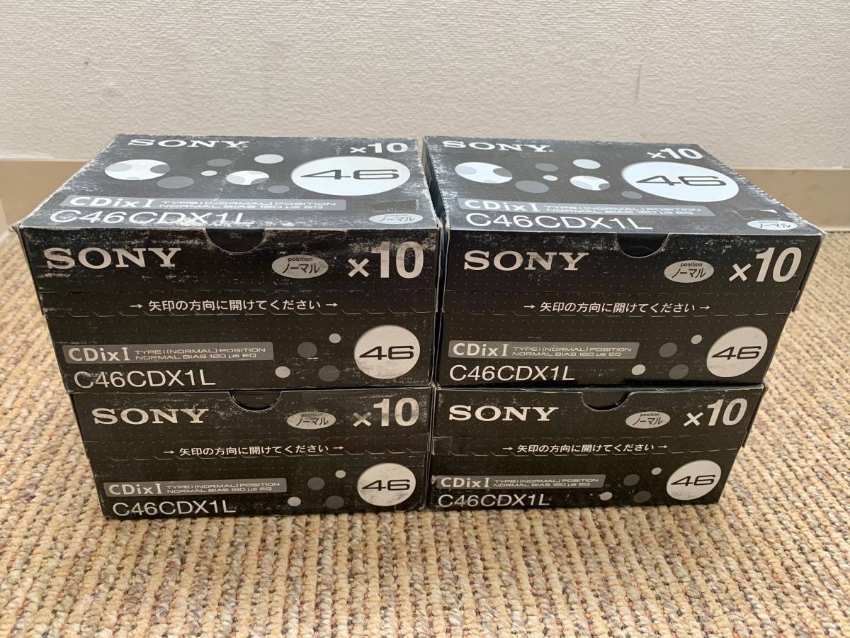 【未使用 未開封】SONY カセットテープ4箱(40本) CDixⅠ Normal Position Cassette Tape Dead Stock ソニー