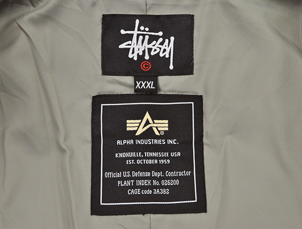希少限定!豪華モデル!ステューシーSTUSSY×アルファALPHA「B-3 希少限定!豪華モデル!ステューシーSTUSSY×アルファALPHA「B-3
