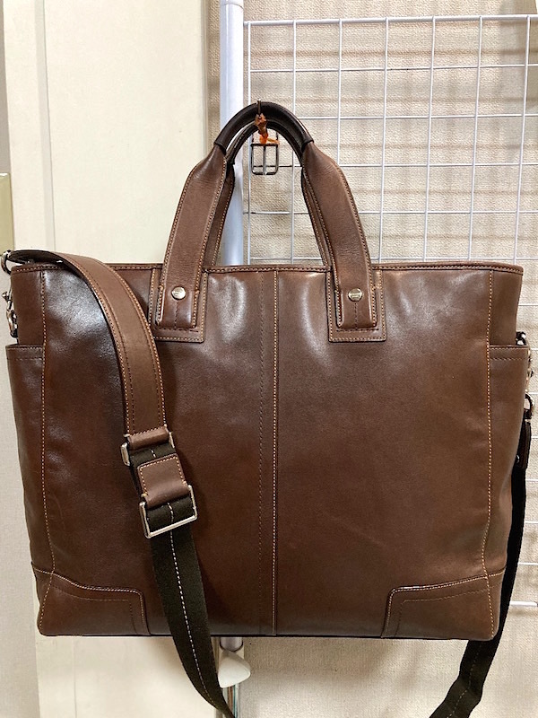 COACH ブラウン ビジネスバッグ 84Y200914X 美品 COACH コーチ メンズ バッグ 検) ビジネスバッグ