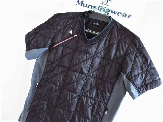 数量限定，新作登場 超 Munsingwear マンシングウェア / 中綿防寒 Vネック キルティングジャケット 半袖 / サイズM(マンシング)｜売買されたオークション情報、yahooの商品情報をアーカイブ公開 - オークファン ジャンパー、ジャケット
