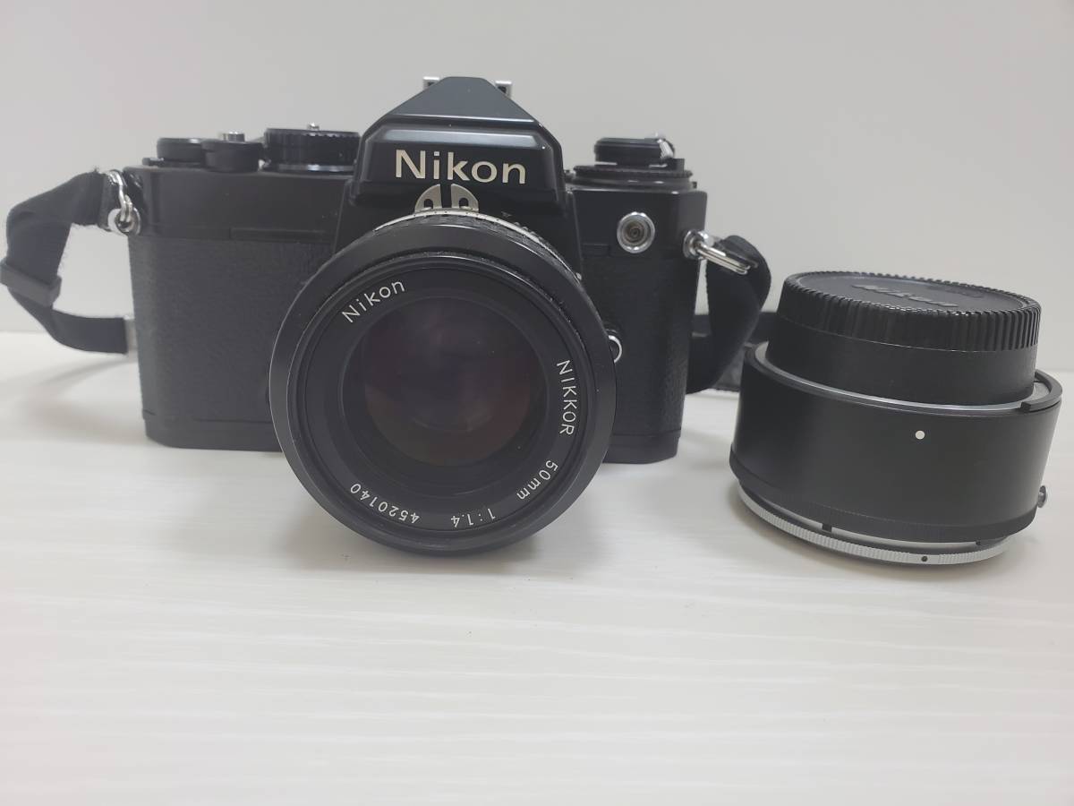 ☆Nikon ニコン FE + NIKKOR 50mm 1:1.4 一眼レフ フィルムカメラ 動作