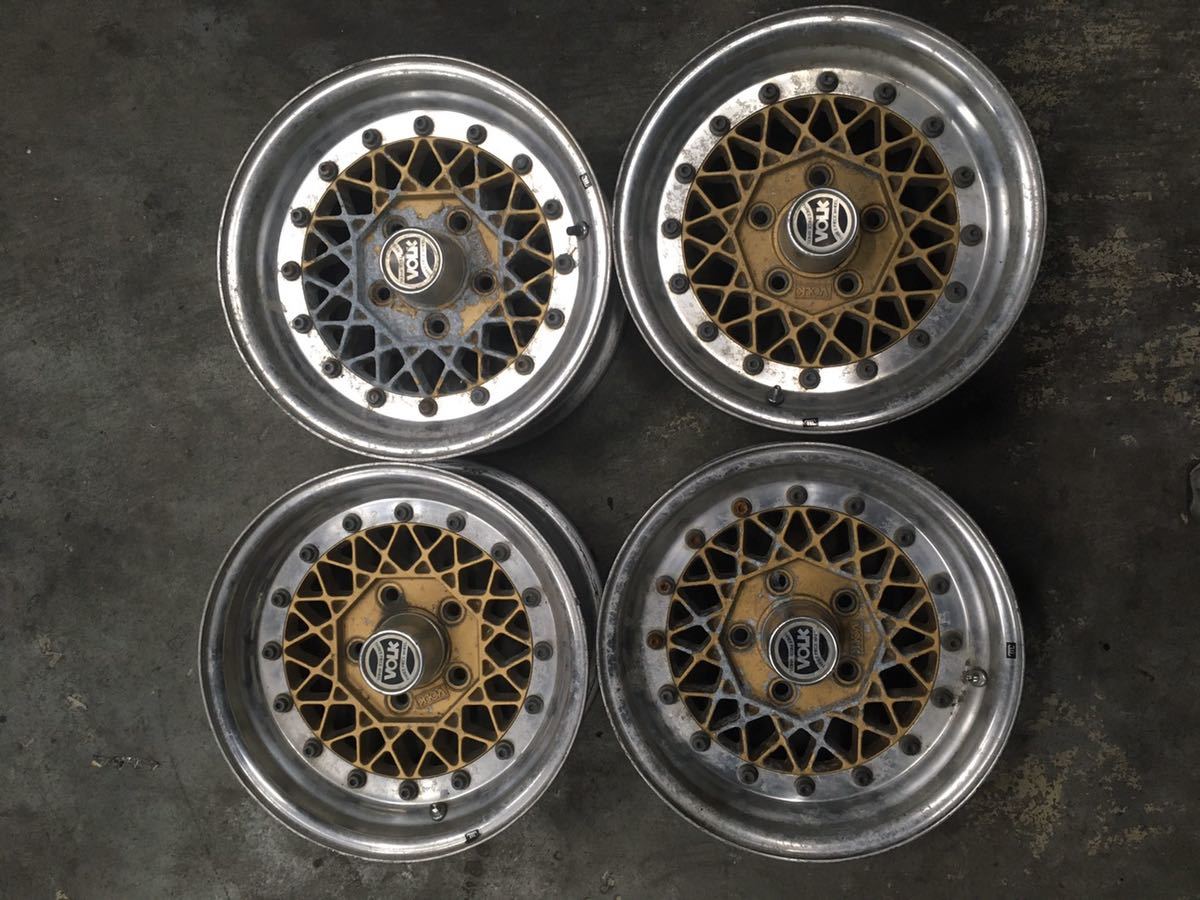 【希少品】【旧車】RAYS VOLK MESH 14インチ ゴールドメッシュ レイズ RAYS VOLK メッシュ 14インチ RACING 旧車 ボルクレーシング