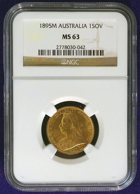 □高鑑定□1895年□オーストラリア□ヴィクトリア女王 オールドヘッド  