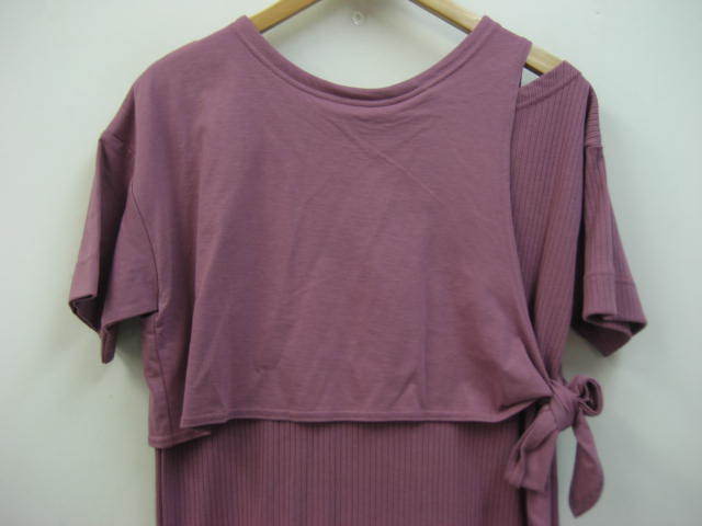 定価43円 Azul By Moussy アズールバイマウジー ロング ワンピース 半袖 レイヤード 肩出し リブ 片側スリット 紫 パープル M ワンピース ロング 売買されたオークション情報 Yahooの商品情報をアーカイブ公開 オークファン Aucfan Com