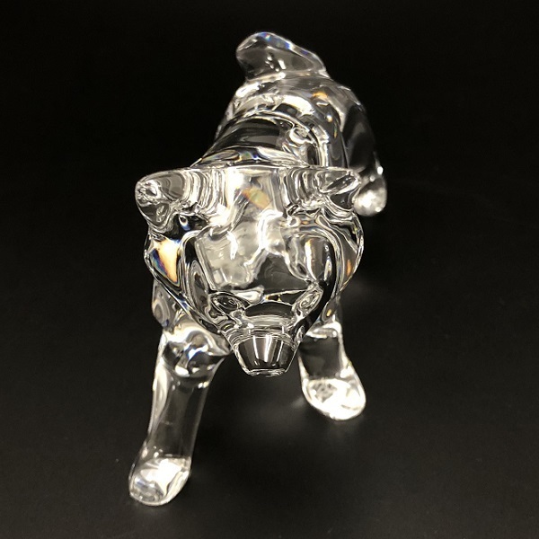 フィギュリン バカラ クリスタル 大型犬 犬 Baccarat 干支 置物 - 美品