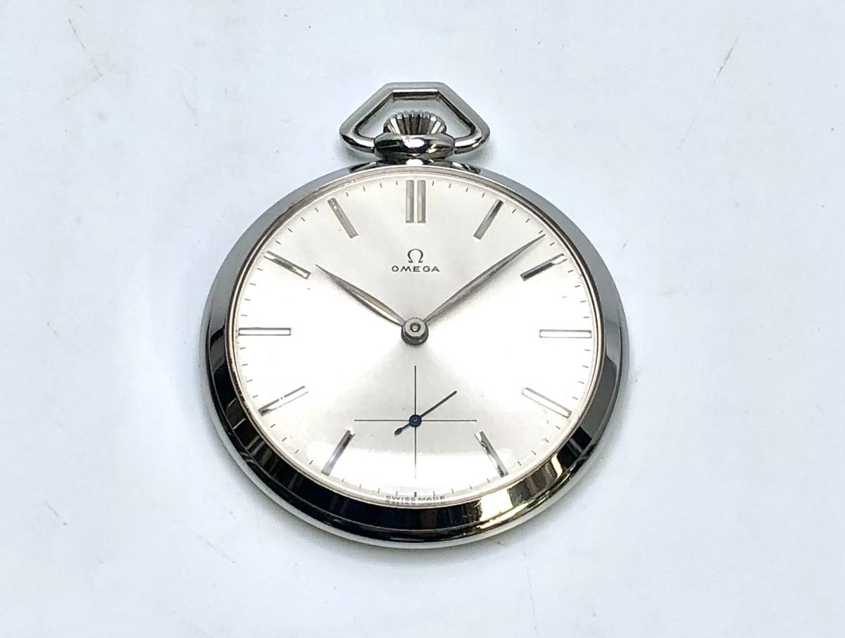 訳アリ 美品！ ヴィンテージ OMEGA オメガ 手巻き 懐中時計 青針