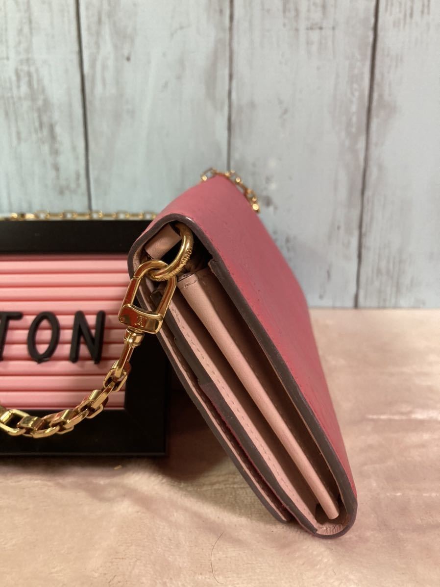 本物保証・美品・LOUIS VUITTON・ポルトフォイユ サラ チェーン・ルイ 