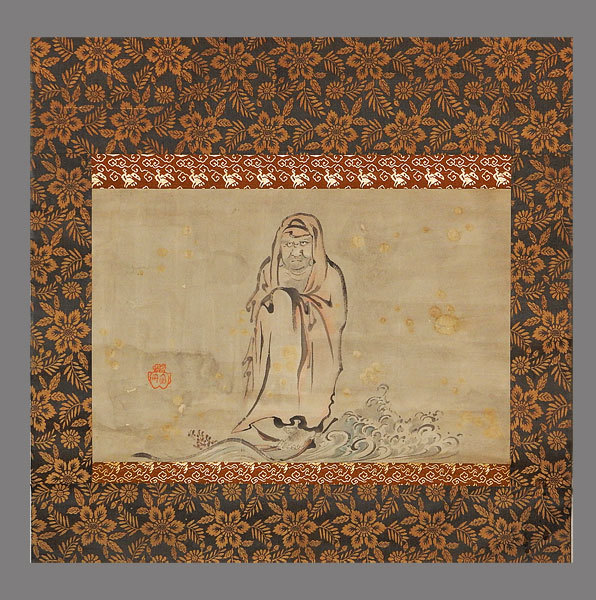 HOT，最新作 真作 小栗宗湛 達磨図 室町時代中期の画僧 肉筆 掛軸 掛け軸 日本画(人物、菩薩)｜売買されたオークション情報、yahooの商品情報をアーカイブ公開 - オークファン 人物、菩薩