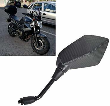  ブラック 8mmミラー(ブラックB) バイクミラー 汎用バイクミラー バイクミラー8mm正ネジ 左右2本セット ブラックB_3