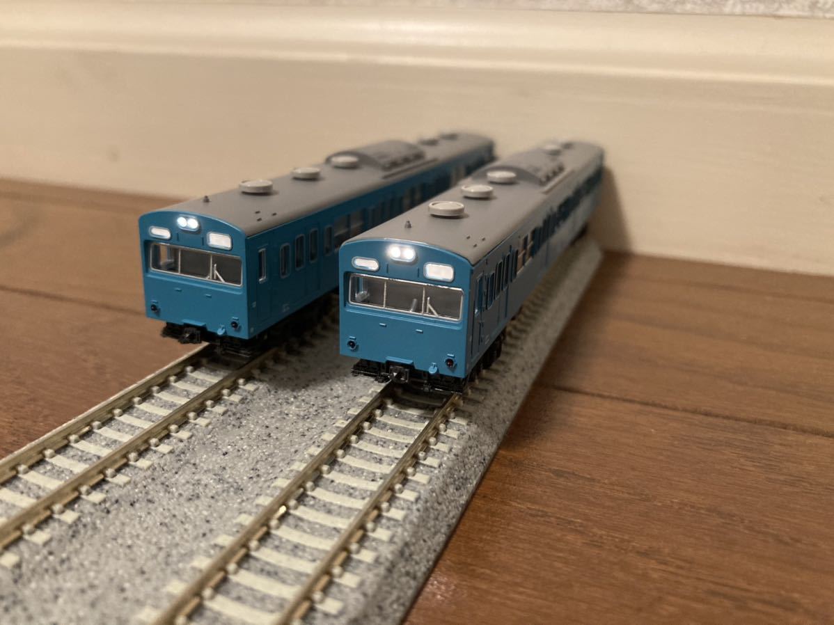 極美品 KATO 10-539 103系 京阪神緩行線色 JR京都・神戸線 和田岬線 117系・153系ブルーライナー・485系・201系・205系などと一緒に 10-539 KATO 103系 ○極美品 7両 KATOの「103系」とマイクロエースの「201系」を並べてみました