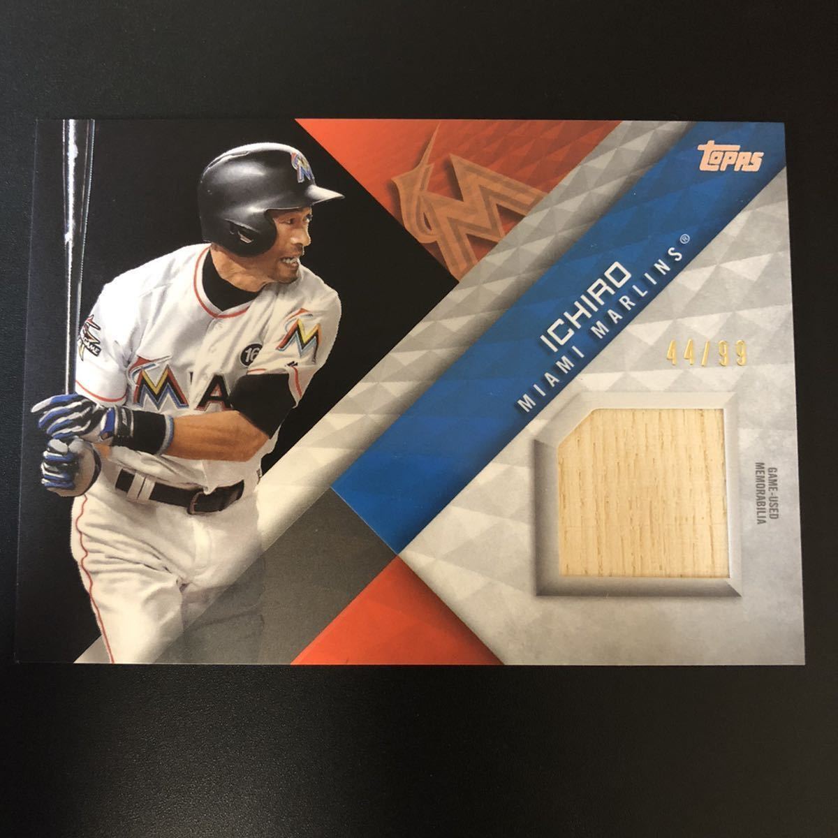 99枚限定 イチロー 2018 Topps Series 1 実使用バットパッチカード